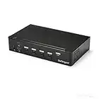 StarTech.com 4 Port HDMI KVM - HDMI KVM Switch - 1080p - USB 3.0 & Audio Support - KVM Video Switch (SV431HDU3A2)