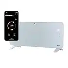 Princess Glass Smart Panel Heater, 1500 W, White, Smart Control and Free App, Compatible with Alexa