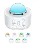 White Noise Machine,Kuulaa Macchina del Rumore Bianco Portatile con 18 suoni naturali e luce 7 notturna per il bambino che dorme per Dormire per Neonati, Adulti