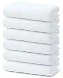 Textila White Bath Towels for Bathroom Size: 22x44 Inch Bathroom Towels 100% Cotton Bath Towels Set of 6 Ultra Soft & Quick Dry Gym Towels | Shower Towels | Pool Towels | Spa Towels | Hotel Towels