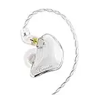 BASN Bmaster Triple Driver In Ear Monitor Headphones with Two Detachable Cables Fit In Ear Suitable for Audio Engineer, Musician (White)