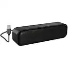 YYV Computer Speaker, Mini Soundbar Speaker, USB PC Speaker for Desktop/Laptop/Notebook/Tablet, Wired Portable Laptop Speaker Plug and Play