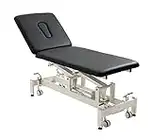 Physical Therapy Table,HomelyD Hi-Lo adjustable 2 section PT Treatment table,ultra comfortable foot control Facial Salon SPA Bed for Clinic,Massage and Acupuncture (Black）)-blue