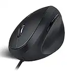 shoplease Wired Ergonomic Mouse, Optical Vertical Mouse with 3 Adjustable DPI 800/1200/1600, 6 Buttons USB Computer Mouse for PC and Laptop