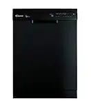 Candy CF6F52LNB1 Freestanding Full Size Dishwasher, 16 Place Settings, 60 cm Wide, Smart Enabled, Black