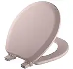 MAYFAIR 41EC 023 Cameron Toilet Seat will Never Loosen and Easily Remove, ROUND, Durable Enameled Wood, Pink