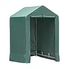ShelterLogic 4' x 4' x 6' Waterproof Pop-Up Deck and Garden Storage Shed Kit, Green,Gray