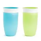 Munchkin 2 Pack Miracle 360⁰ 10oz Sippy Cup/Blue and Green