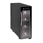 Koblenz EVFK-04 - Refrigerador y enfriador de vino de 4 botellas, tamaño único, negro, 750 ml