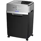 BONSEN Heavy Duty Paper Shredder, 24-Sheet Cross-Cut Shredder, 40-Min Continuous Running Time, Commercial Grade Shredder for Office, 9-Gallon Big Basket, 55dB Super Quiet, P-4 High Security (S3105)