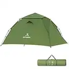 Blackace arteesol Camping Tent 2-4 Man Instant Pop Up Tent Easy Setup Dome Tent Waterproof & Windproof with Mosquito Netting and Removable Outer Tarpaulin