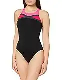 adidas Damen Regular swimsuit, Womens, Regular Colorblock, Black/Bold Pink/Shock Pink