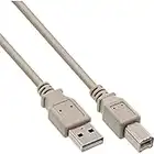 InLine 34550H USB 2.0 Kabel, A an B, beige, 10m