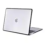 BlueSwan Compatible with MacBook Pro 13 inch Case 2023-2017 A2338 M2/M1 A2289 A2251 A2159 A1989 A1706 A1708, Anti-Cracking and Anti-Fingerprint Hard Shell Case, Soft TPU Bumper + PC, Frosted Clear