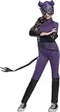 Rubie's DC Super Hero Girl's Deluxe Catwoman Costume Jumpsuit, Small
