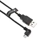 Keple | 2M Rechter Winkel Micro USB Datenkabel und Ladekabel Kompatibel mit Tom Tom Start 50/20 / 25/40 35/30 / 60