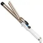 Hoson 1 Inch Curling Iron Professional Ceramic Tourmaline Coating Barrel Hair Curler, LCD Display with 9 Heat Setting(225°F to 450°F for All Hair Types, Glove Include)