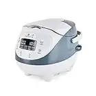 Yum Asia Panda Mini Rice Cooker With Ninja Ceramic Bowl and Advanced Fuzzy Logic (3.5 cup, 0.63 litre) 4 Rice Cooking Functions, 4 Multicooker functions, LED display, 220-240V (White and Grey (EU))