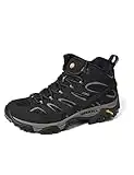 Merrell Damen Moab 2 Mid Gore-tex Trekking- & Wanderstiefel, Schwarz (Black Black), 41 EU