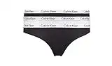 Calvin Klein - Women's Bikini Briefs - Pack x3 - Carousel - Cotton (90%), Elastane (10%) - Black & White - Cotton Stretch Jersey - Medium Rise Waist - Calvin Klein Womens Underwear - Size M