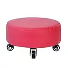 IOPILJKL tabourets Ronds Modernes poulie Petit Tabouret réa tabourets Bas tabourets créatifs en Cuir PU Repose-Pieds Changement de Chaussures Tabouret Tabouret pour Tout-Petit Tabouret Maison