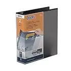 QuickFit Clear-View Binder, 3-Ring Binder, Round Ring, 2 Inch, Black