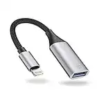 IVSHOWCO Adattatore Lightning a USB per iPhone [Apple MFi certificato], adattatore OTG USB per iPad Supporta disco USB, lettore di schede, mouse, tastiera...