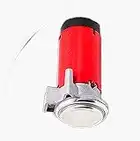 YIYDA Bomba de aire para automóvil Compresor de aire Bocina Horn Air Pump Motor de automóvil Bomba de aire No se oxida Kit de compresor de bocina rojo cromado para cualquier 12V Camión Barco Coche ect