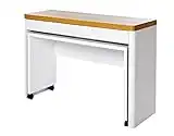 Amazon Brand Movian Smart - Escritorio de trabajo, flexible y compacto, en esquina, 111 x 38,9 x 76,2 cm, blanco