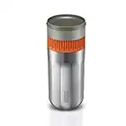 WACACO Pipamoka Cafetera Portátil, Mini Cafetera de Viaje, Maquina de Café Manual para Camping, Extracción Rápida, Presurizada al Vacío Todo en Uno, con Taza Térmica de Acero Inoxidable, 10 fl oz