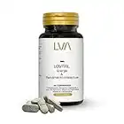 LOVITAL Triptófano y Melatonina | Inhibidor Apetito y Ansiedad Natural| Pastillas para Mejorar Estado de Ánimo | Magnesio, Alga Espirulina y Vitamina B | 60 comprimidos