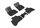 3D MAXpider All-Weather Floor Mats for BMW X3 (G01) 2018-2022 / BMW X4 (G02) 2019-2022 Custom Fit Car Floor Liners, Kagu Series (1st & 2nd Row, Black)