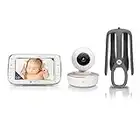 Motorola Nursery VM855 - Baby monitor con connessione Wi-Fi con app Motorola Nursery e unità principale da 5 pollici, visione notturna, temperatura e conversazione bidirezionale