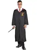 Amscan - Erwachsenenkostüm Gryffindor aus Harry Potter, Umhang und Zauberstab, Magier, Zauberer, Schuluniform