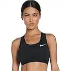 Nike Women's Nike Medium Support Non Padded Sports Bra, Black/(White), Medium