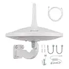 Upgraded Version - ANTOP AT-415B 720° UFO Dual Omni-Directional Outdoor HDTV Antenna with Exclusive Smartpass Amplifier &4G LTE Filter, Fit for Outdoor/RV/Attic Use(33ft Coaxial Cable,4K UHD Ready)