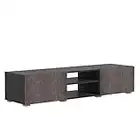 Amazon Brand - Movian Lijoki 2-Door 1-Shelf TV stand, 140 x 42 x 31 cm, Black Concrete Effect