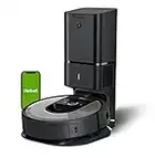 iRobot i7556, Robot Aspirador Wi-Fi, Autovaciado, Succión x 10, Memoriza, Mapea y se Adapta a tu Hogar, Limpieza por Habitaciones, Depósito Lavable, Mascotas, Robot más Base de Limpieza, Tamaño Único