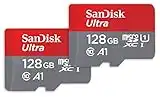 SanDisk 128GB 2-Pack Ultra microSDXC UHS-I Memory Card (2x128GB) with Adapter - SDSQUAB-128G-GN6MT