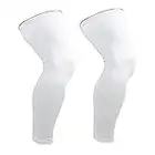 1 Paire Genouillères de Compression Longue Support Soutien Genou Sport Antichoc Collants Chaud Protège Mollet Veau Jambe Jambière Respirant pour Course Vélo Fitness Basketball Football Volleyball Gym