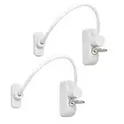 Neoteck 2 pcs Seguridad para Ventana/Puerta Cierre de Seguridad para Niño Restrictor de Ventana Cable de Bloqueo para Niños Bebés Familia Aplicaciones Públicas y Comerciales