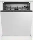 BEKO DIN15R20 Fully Integrated Standard Dishwasher - Silver Control Panel with Fixed Door Fixing Kit - E Rated