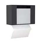 HIIMIEI Acrylic Wall Mounted Paper Hand Towel Dispenser Folded Hand Towel Dispenser - Perfect for Desktop & Wall Mounted and Use for Kitchen, Countertops, Bathroom, Restaurants - Black