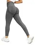 Voqeen Pantalones de Adelgazantes Push Up Mujer Leggins Reductores Adelgazantes Leggings Pantalones de Yoga Anticeluliticos Cintura Alta Mallas Fitness (Gris, L)