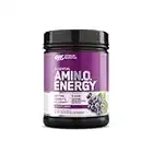 Optimum Nutrition Amino Energy - Pre Workout with Green Tea, BCAA, Amino Acids, Keto Friendly, Green Coffee Extract, Energy Powder - Concord Grape, 65 Servings (Packaging May Vary)