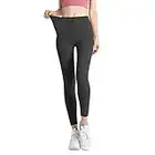 lrauf Yogahose für Frauen, hohe Taille, Fitness-Leggings, nahtlose Bauchkontrolle, Leggings für Laufen, Gehen oder Yoga, Schwarz , M