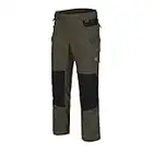 Helikon-Tex Pantalon tactique de style Pilgrim pour homme - Ripstop - Léger pour l'extérieur, la randonnée, les forces de l'ordre - Pantalon de travail, Vert Taiga / Noir, 36W x 32L