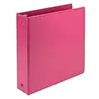 Samsill Earth’s Choice Biobased 3 Ring View Binders, 2 Inch Round Ring, Up to 25% Plant Based Plastic, USDA Certified Biobased, Customizable Cover, Berry Pink