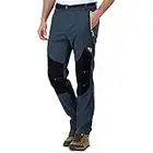 ZOEREA Hombre Pantalones de Trekking Impermeable Invierno Polar Forrado Hombres Pantalones Escalada Senderismo Montaña Aire Libre Estilo 2 Gris,L