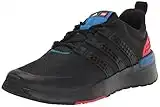 adidas Unisex Racer TR21 Running Shoe, Core Black/Core Black/Red (Lego), 9 US Men